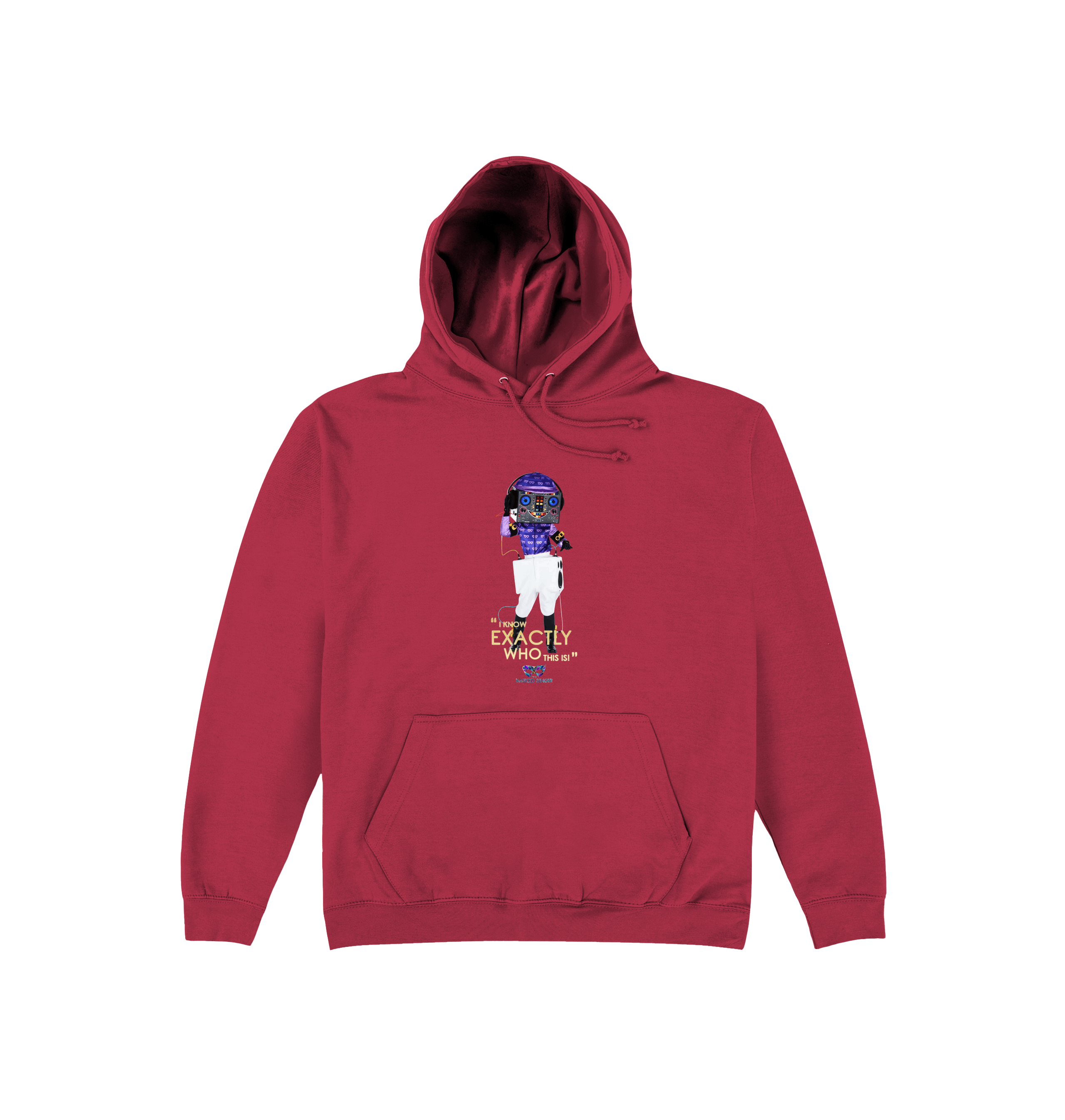 Brick Red Printed Hoody Front